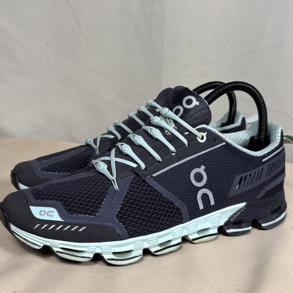 On Cloud Cloudflyer Womens Size 8.5 Black Mint Cloudtec Running Shoes Sneakers